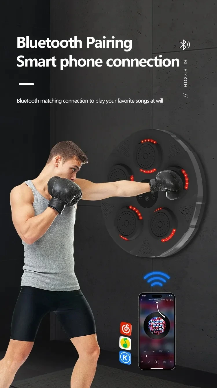 Intelligent music boxing target sport