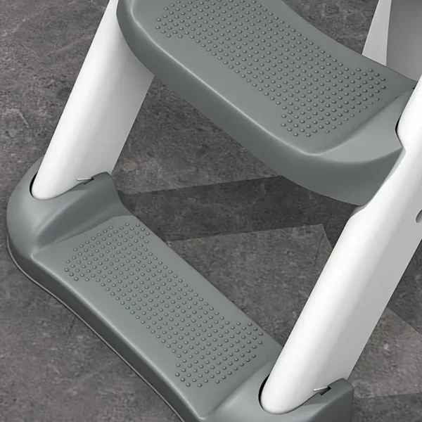 Siège de toilette pour enfants ajustable et pliable avec échelle escabeau
