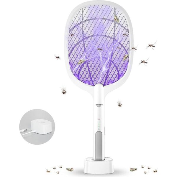 Raquette Anti Moustique électrique -Raquette Lumineuse Rechargeable pour l'extérieur et l'intérieur مضرب كهربائي طارد للبعوض