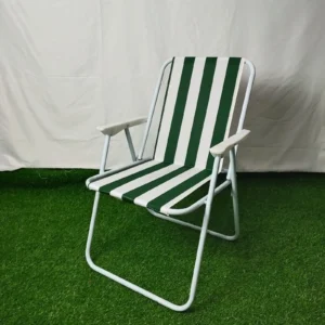 Chaise de plage inclinable – Cadre en acier pliant